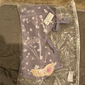 Floral Lace Bra in Purple